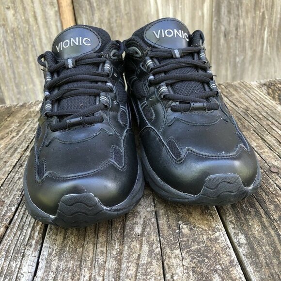 Vionic Women’s Classic Walker Black Leather Active Motion Walking Shoes Size 8. - Picture 4 of 10